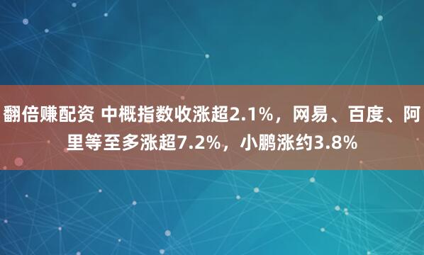 翻倍赚配资 中概指数收涨超2.1%，网易、百度、阿里等至多涨超7.2%，小鹏涨约3.8%
